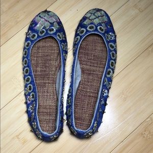 Anthropologie jeweled ballet flats, size 6.5/7
